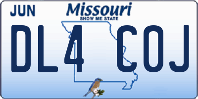 MO license plate DL4C0J