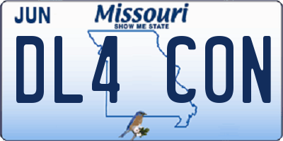 MO license plate DL4C0N