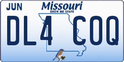 MO license plate DL4C0Q