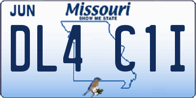 MO license plate DL4C1I