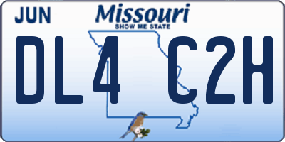 MO license plate DL4C2H