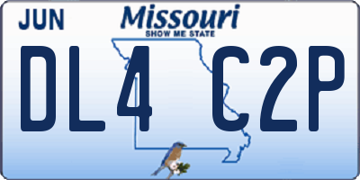 MO license plate DL4C2P
