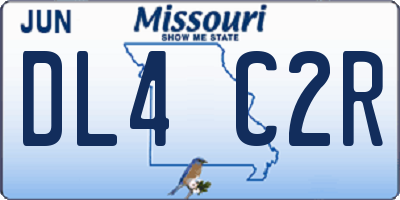 MO license plate DL4C2R