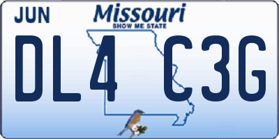 MO license plate DL4C3G