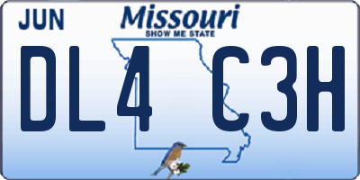 MO license plate DL4C3H