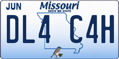MO license plate DL4C4H