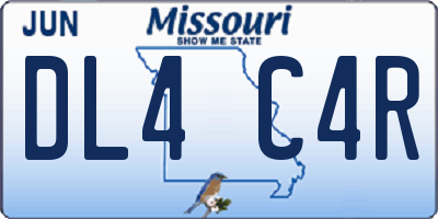 MO license plate DL4C4R