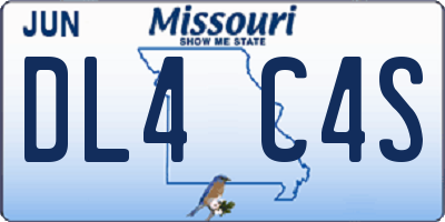 MO license plate DL4C4S