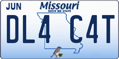 MO license plate DL4C4T
