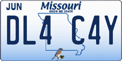 MO license plate DL4C4Y