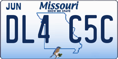 MO license plate DL4C5C