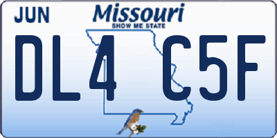 MO license plate DL4C5F