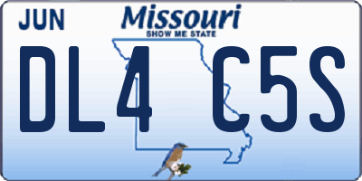 MO license plate DL4C5S