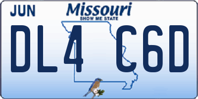 MO license plate DL4C6D