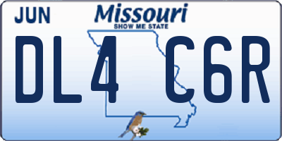 MO license plate DL4C6R