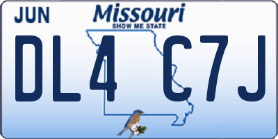 MO license plate DL4C7J
