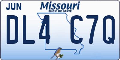 MO license plate DL4C7Q