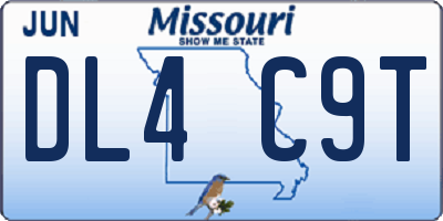 MO license plate DL4C9T