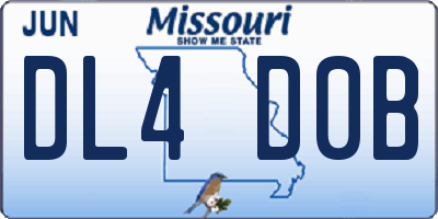 MO license plate DL4D0B