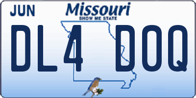 MO license plate DL4D0Q