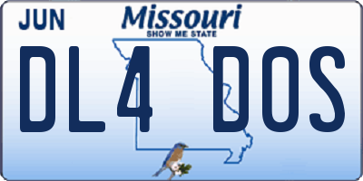 MO license plate DL4D0S