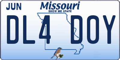 MO license plate DL4D0Y