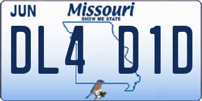 MO license plate DL4D1D