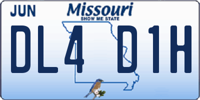 MO license plate DL4D1H