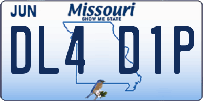 MO license plate DL4D1P