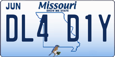 MO license plate DL4D1Y