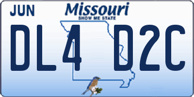 MO license plate DL4D2C