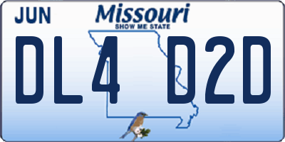 MO license plate DL4D2D