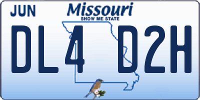 MO license plate DL4D2H