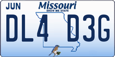 MO license plate DL4D3G