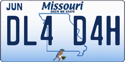 MO license plate DL4D4H