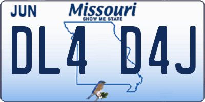 MO license plate DL4D4J