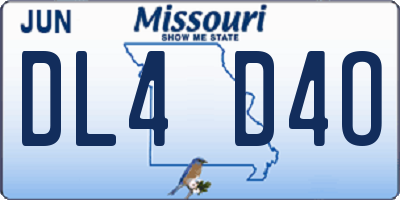 MO license plate DL4D4O