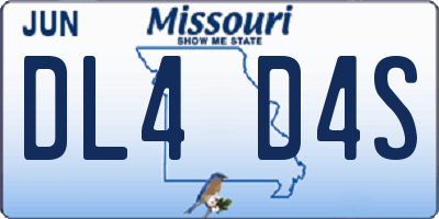 MO license plate DL4D4S