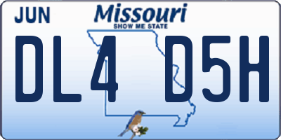 MO license plate DL4D5H