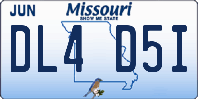 MO license plate DL4D5I