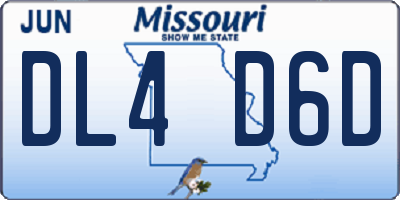 MO license plate DL4D6D
