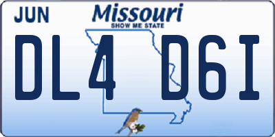 MO license plate DL4D6I