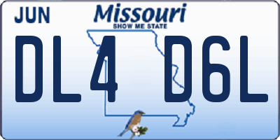 MO license plate DL4D6L