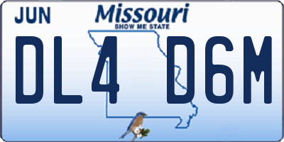 MO license plate DL4D6M