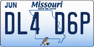 MO license plate DL4D6P