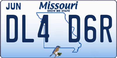 MO license plate DL4D6R