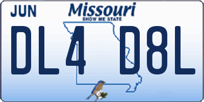 MO license plate DL4D8L