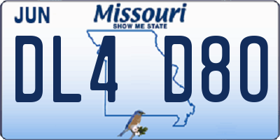 MO license plate DL4D8O