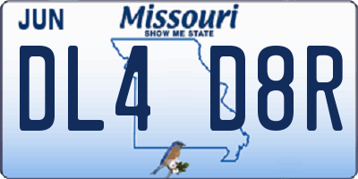 MO license plate DL4D8R