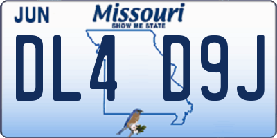 MO license plate DL4D9J